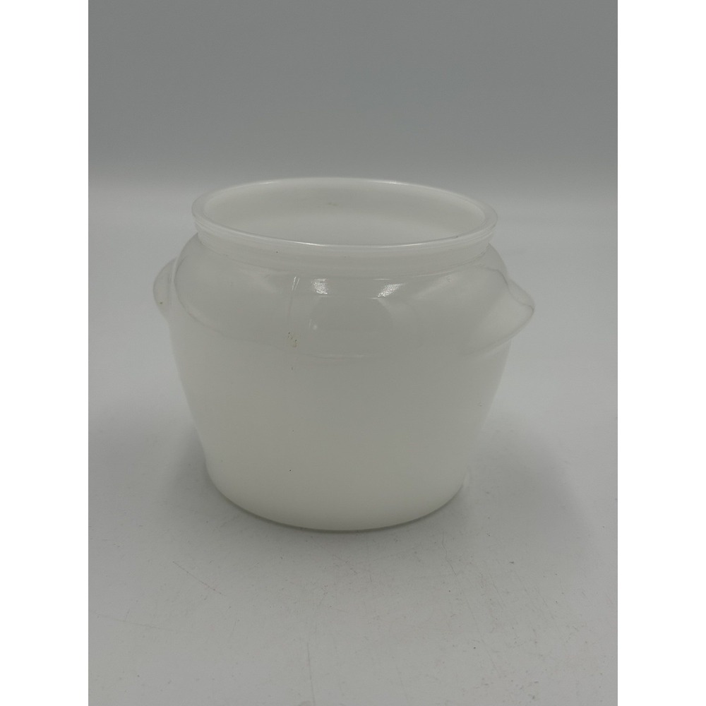 Vtg Glasbake Honey Whip Jar No Lid White